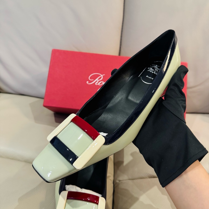 RV Roger Vivier 薄荷綠方頭跟鞋/39號/99閒置新美品-2