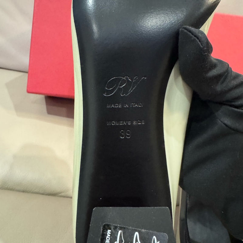 RV Roger Vivier 薄荷綠方頭跟鞋/39號/99閒置新美品-4