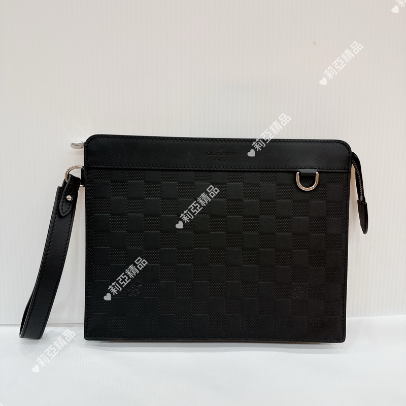 莉亞精品♡LV 黑色手拿包 二手美包-2