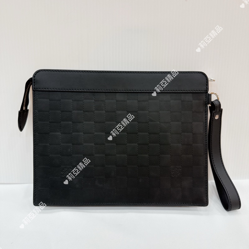 莉亞精品♡LV 黑色手拿包 二手美包-3