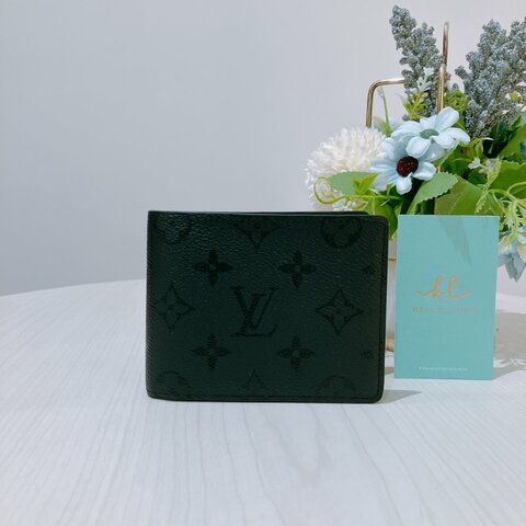 TK2025 Louis Vuitton 路易威登經典暗花紋兩摺銀包 Multiple Wallet Monogram Midnight