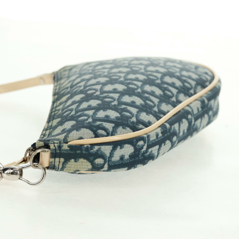 【日本直送】Christian Dior Trotter帆布馬鞍包 藍色銀色 正品 168450V-2