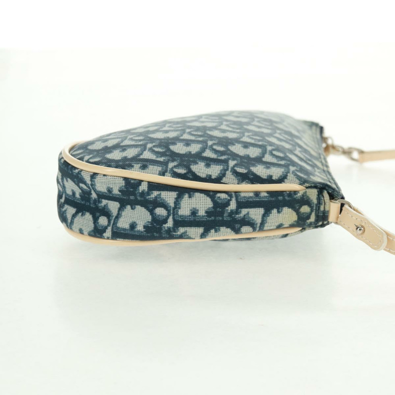 【日本直送】Christian Dior Trotter帆布馬鞍包 藍色銀色 正品 168450V-3