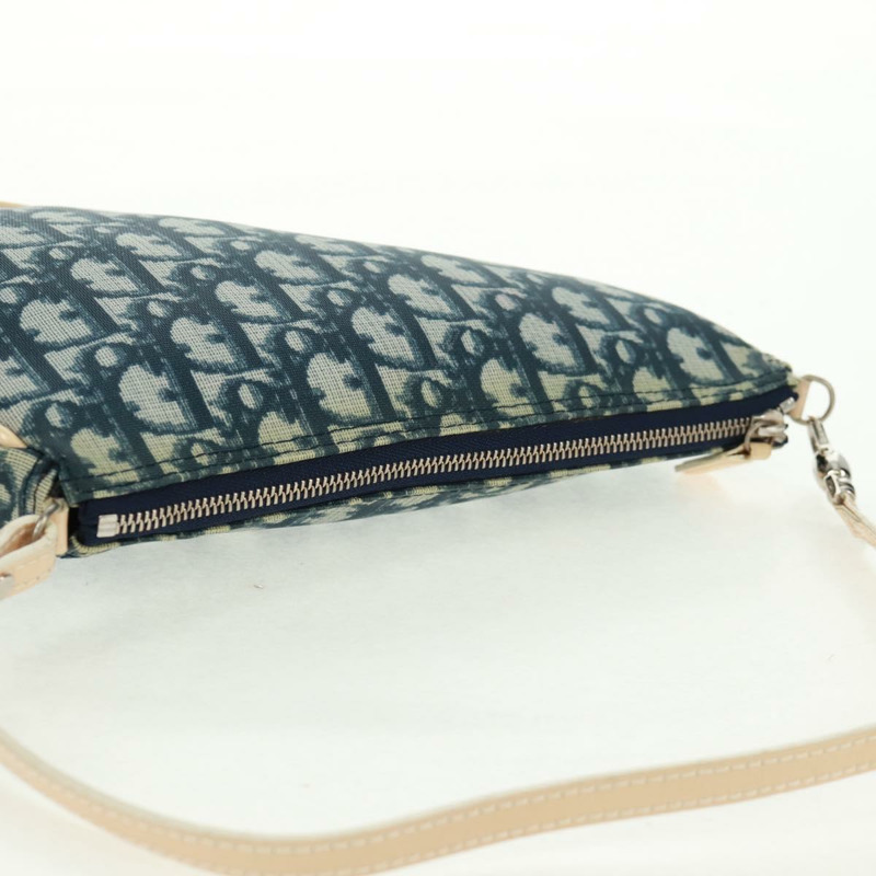 【日本直送】Christian Dior Trotter帆布馬鞍包 藍色銀色 正品 168450V-5