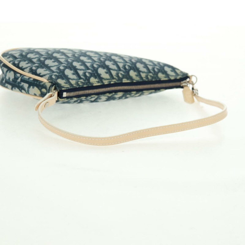 【日本直送】Christian Dior Trotter帆布馬鞍包 藍色銀色 正品 168450V-6