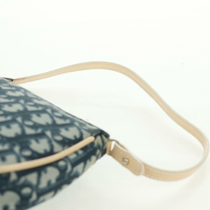 【日本直送】Christian Dior Trotter帆布馬鞍包 藍色銀色 正品 168450V-7