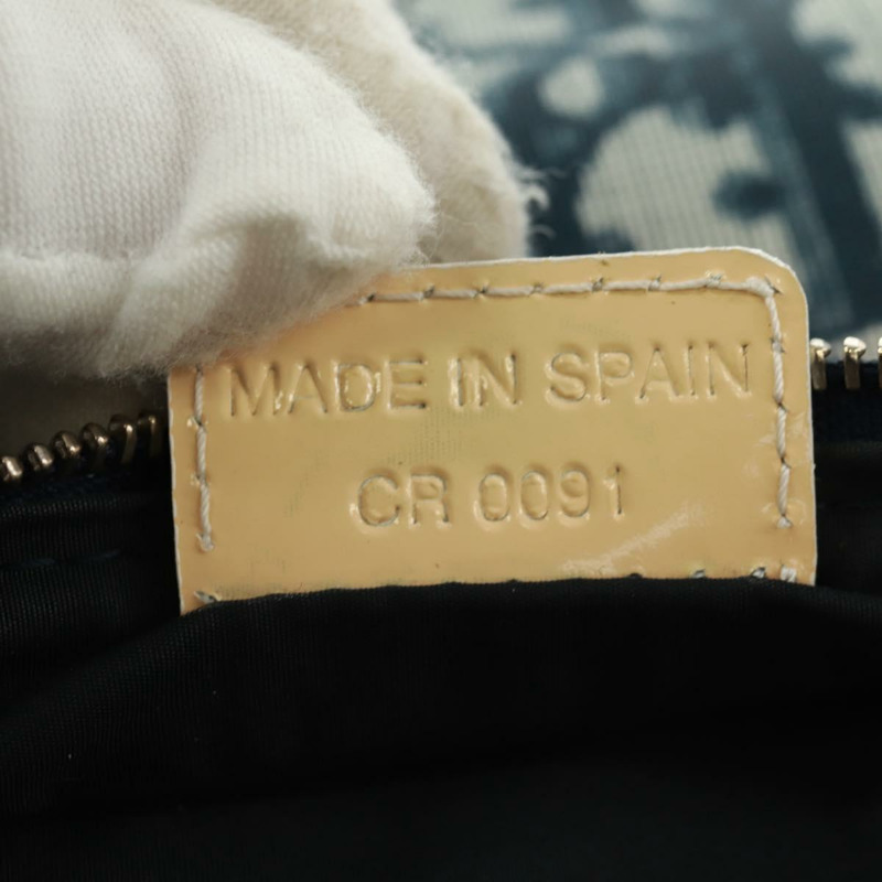 【日本直送】Christian Dior Trotter帆布馬鞍包 藍色銀色 正品 168450V-10