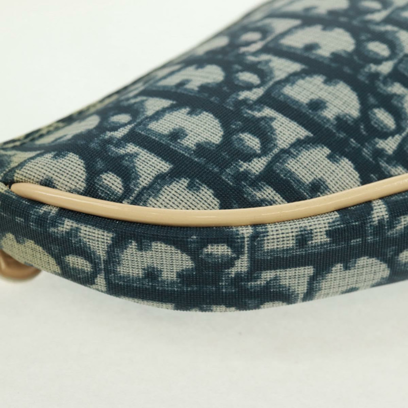 【日本直送】Christian Dior Trotter帆布馬鞍包 藍色銀色 正品 168450V-13