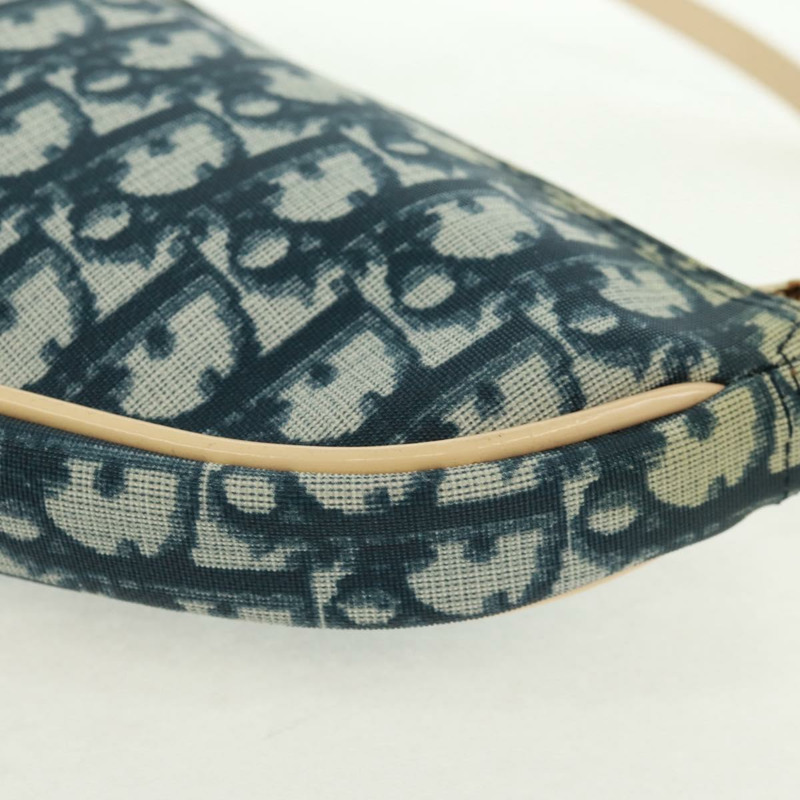 【日本直送】Christian Dior Trotter帆布馬鞍包 藍色銀色 正品 168450V-16