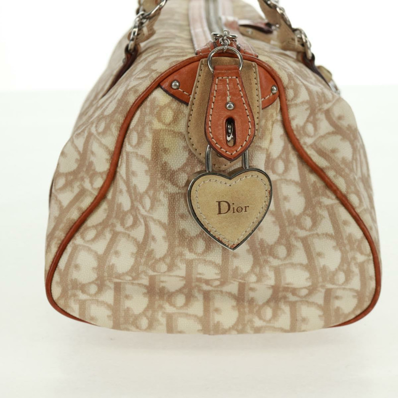 【日本直送】Christian Dior Trotter帆布浪漫手提包 PVC米色銀色 正品 165370SAV-3