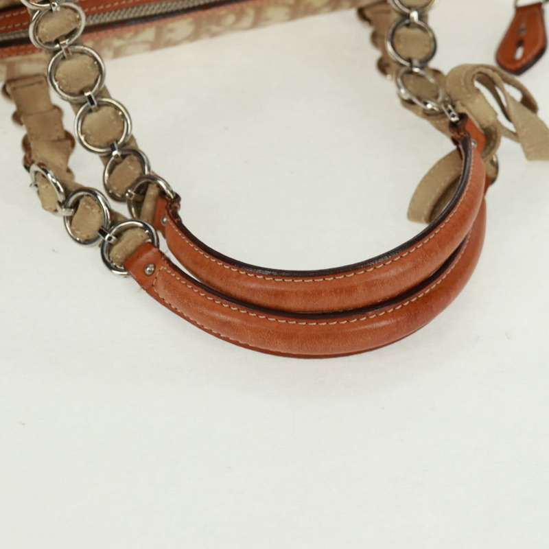 【日本直送】Christian Dior Trotter帆布浪漫手提包 PVC米色銀色 正品 165370SAV-6