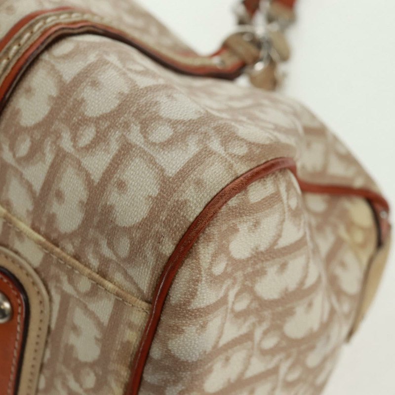 【日本直送】Christian Dior Trotter帆布浪漫手提包 PVC米色銀色 正品 165370SAV-14