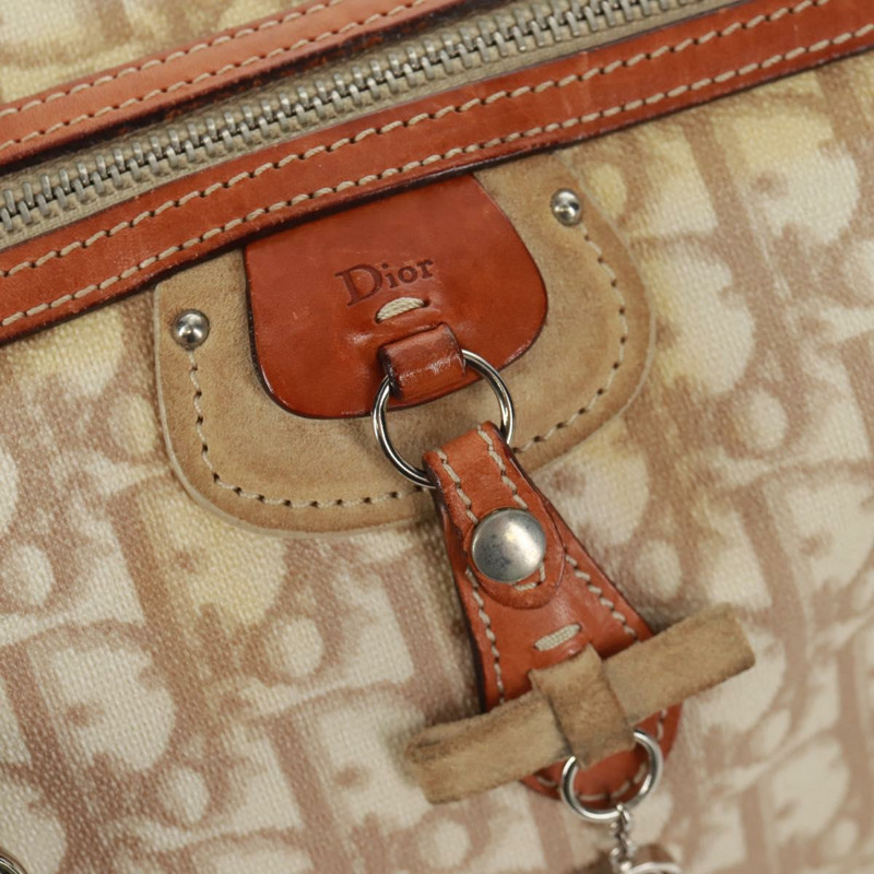 【日本直送】Christian Dior Trotter帆布浪漫手提包 PVC米色銀色 正品 165370SAV-17