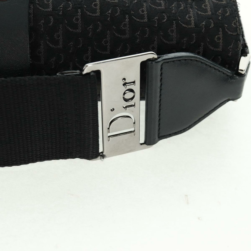 【日本直送】Christian Dior Trotter帆布街頭時尚肩背包 黑色銀色 正品 168745V-7