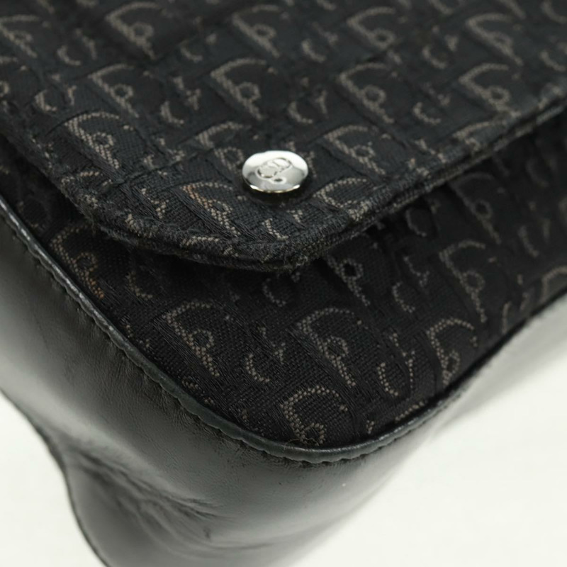 【日本直送】Christian Dior Trotter帆布街頭時尚肩背包 黑色銀色 正品 168745V-14
