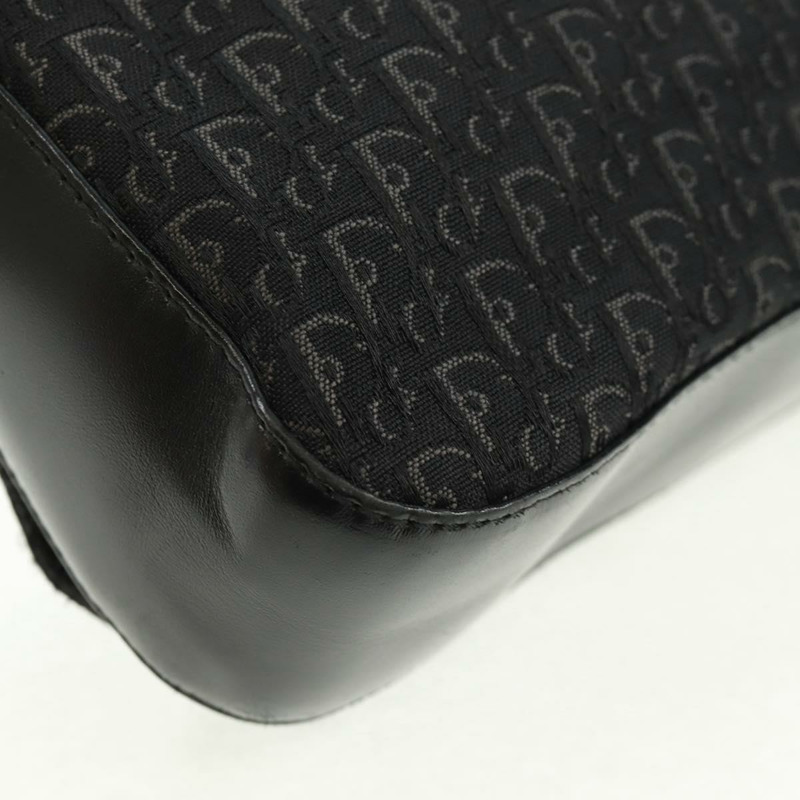 【日本直送】Christian Dior Trotter帆布街頭時尚肩背包 黑色銀色 正品 168745V-16