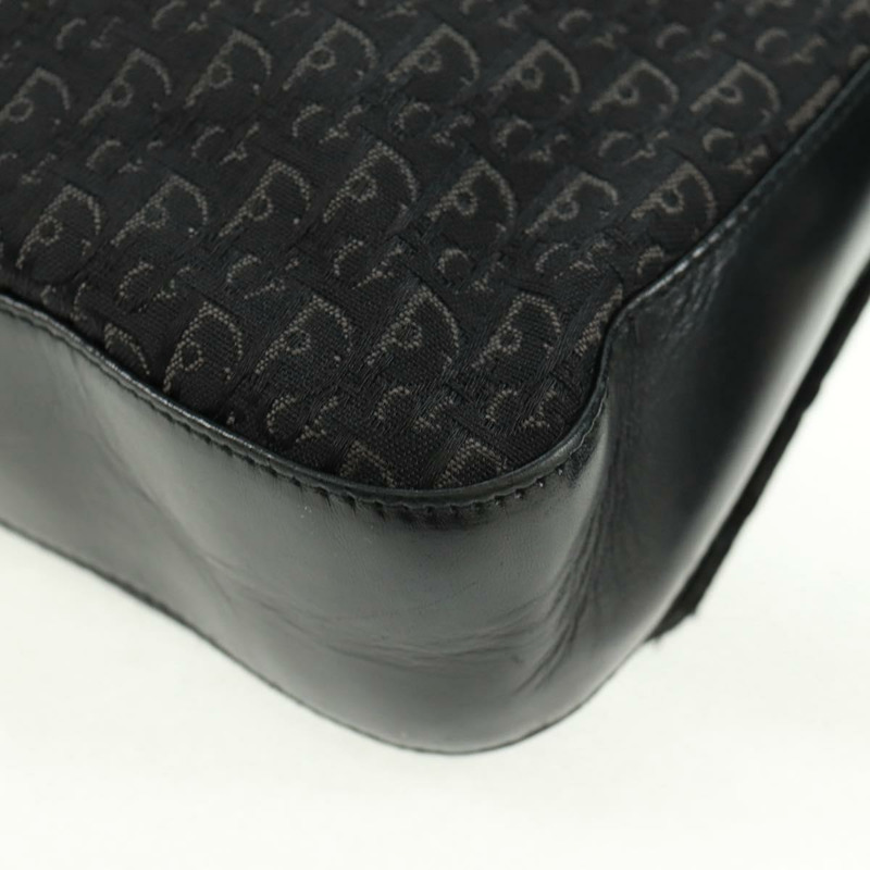 【日本直送】Christian Dior Trotter帆布街頭時尚肩背包 黑色銀色 正品 168745V-17