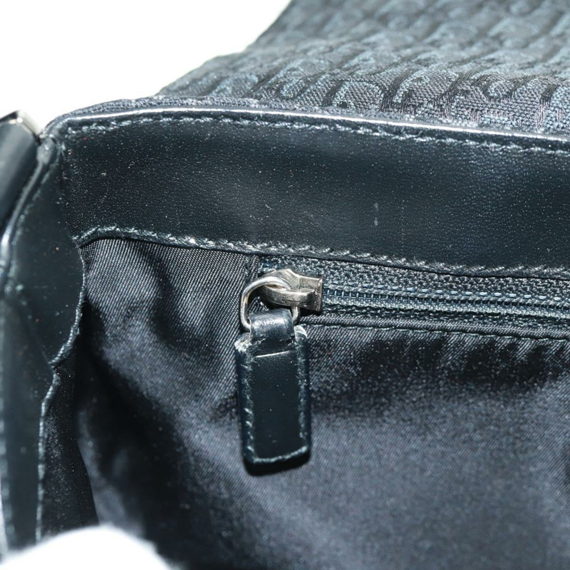 【日本直送】Christian Dior Trotter帆布街頭時尚肩背包 黑色銀色 正品 168745V-23