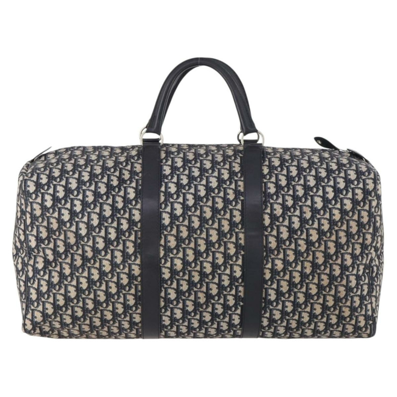 【日本直送】Christian Dior Trotter帆布波士頓包 海軍藍 銀色 正品 BA10393-1