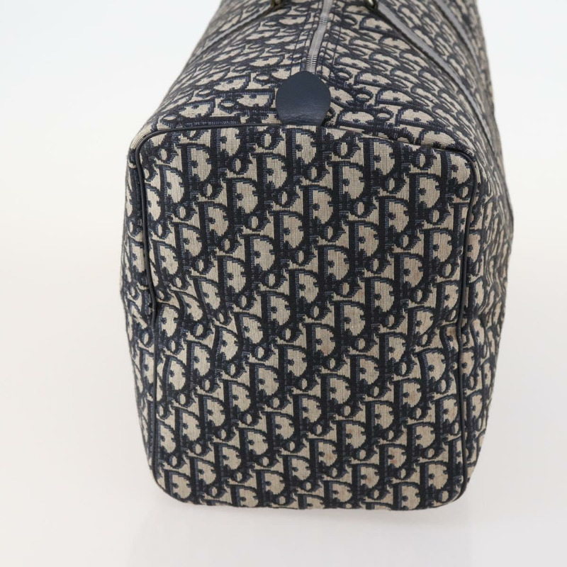 【日本直送】Christian Dior Trotter帆布波士頓包 海軍藍 銀色 正品 BA10393-2