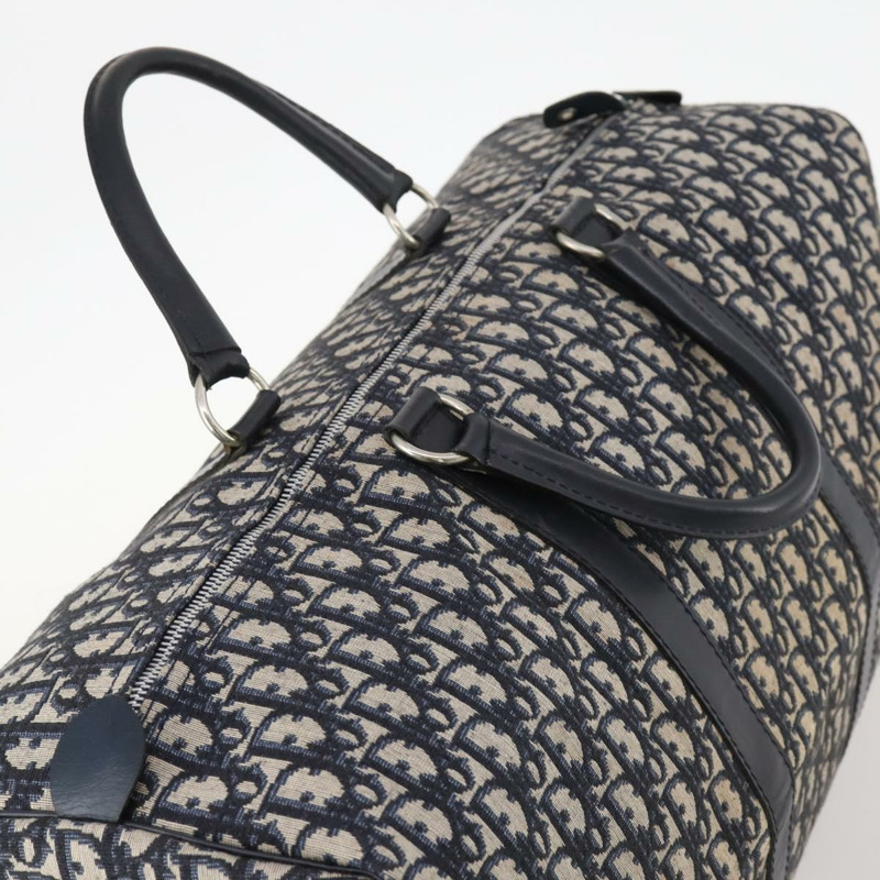 【日本直送】Christian Dior Trotter帆布波士頓包 海軍藍 銀色 正品 BA10393-5