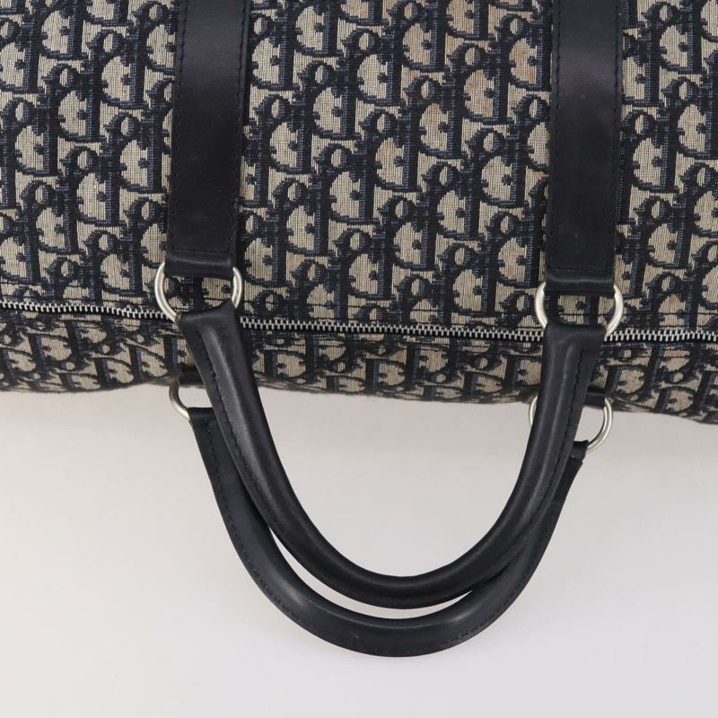 【日本直送】Christian Dior Trotter帆布波士頓包 海軍藍 銀色 正品 BA10393-6