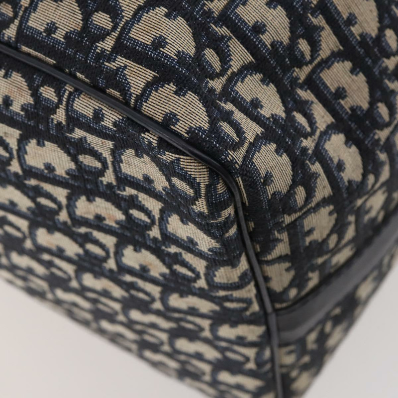 【日本直送】Christian Dior Trotter帆布波士頓包 海軍藍 銀色 正品 BA10393-8