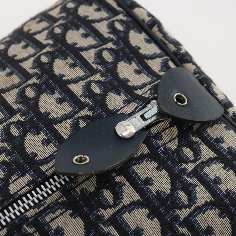 【日本直送】Christian Dior Trotter帆布波士頓包 海軍藍 銀色 正品 BA10393-9