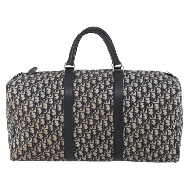 【日本直送】Christian Dior Trotter帆布波士頓包 海軍藍 銀色 正品 BA10393-12