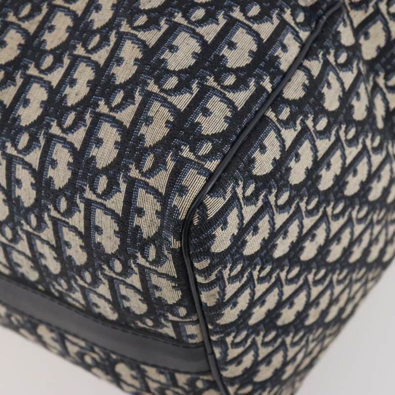 【日本直送】Christian Dior Trotter帆布波士頓包 海軍藍 銀色 正品 BA10393-13