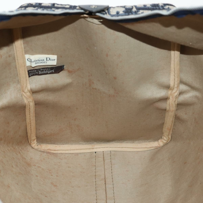 【日本直送】Christian Dior Trotter帆布波士頓包 海軍藍 銀色 正品 BA10393-16