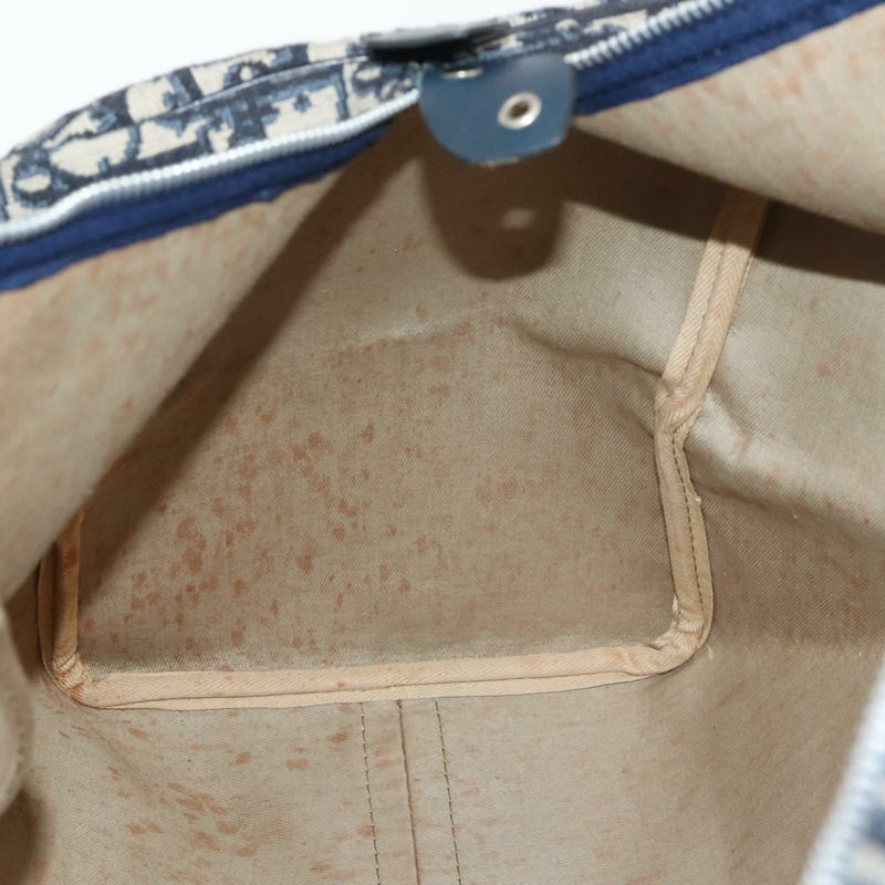 【日本直送】Christian Dior Trotter帆布波士頓包 海軍藍 銀色 正品 BA10393-17