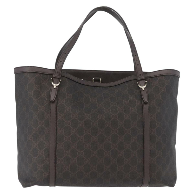 【日本直送】GUCCI GG Supreme 托特包 PVC 金色深棕色 309613 正品 ki6444-1