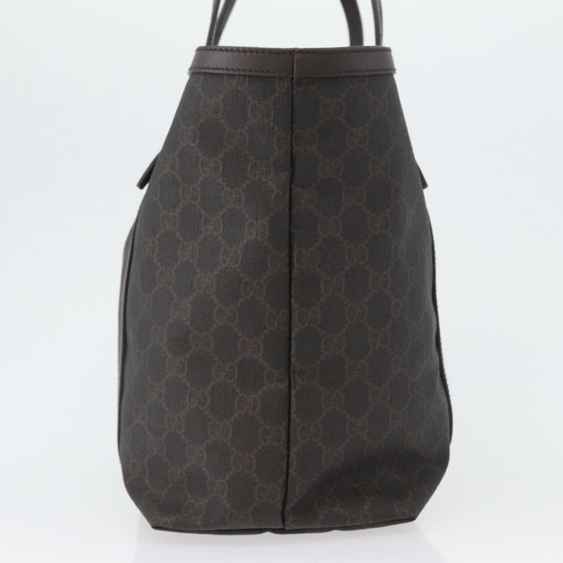 【日本直送】GUCCI GG Supreme 托特包 PVC 金色深棕色 309613 正品 ki6444-3