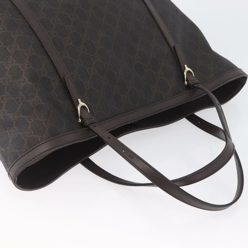 【日本直送】GUCCI GG Supreme 托特包 PVC 金色深棕色 309613 正品 ki6444-5