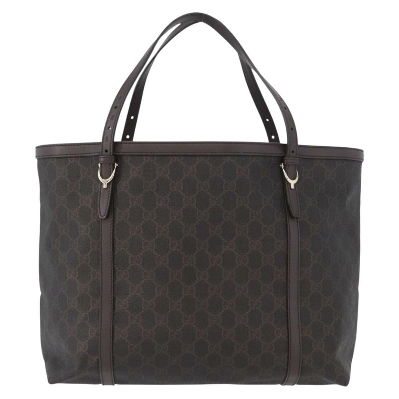 【日本直送】GUCCI GG Supreme 托特包 PVC 金色深棕色 309613 正品 ki6444-12