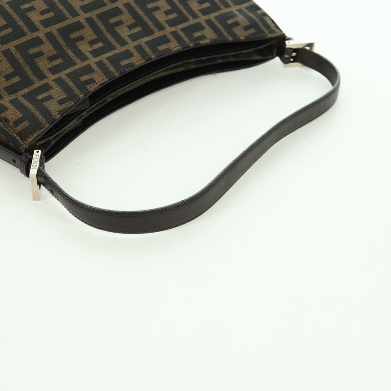 【日本直送】FENDI Zucca帆布肩背包 黑色棕色 正品 172726SAV-6