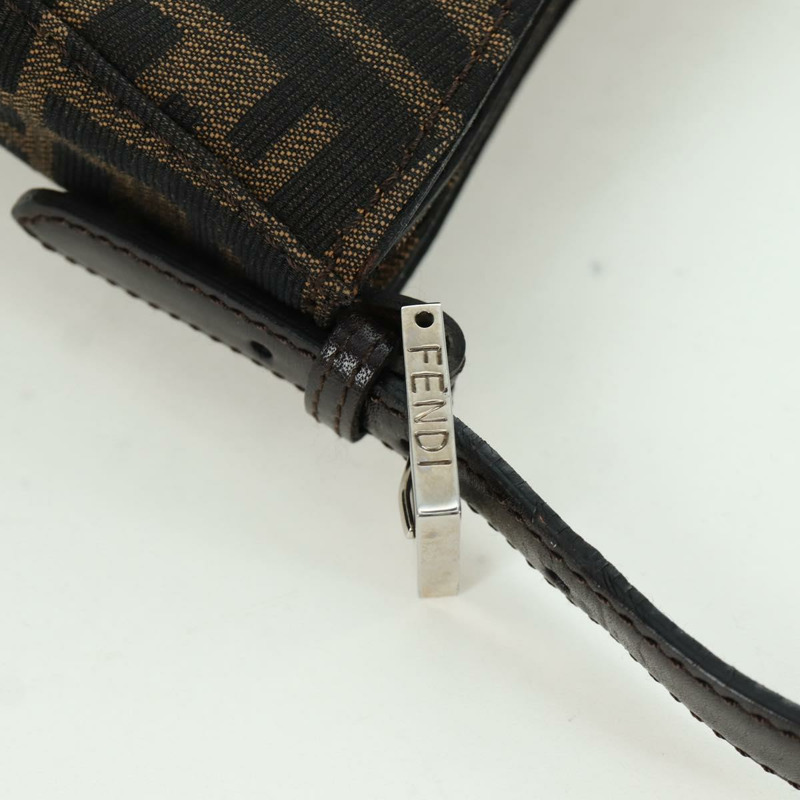 【日本直送】FENDI Zucca帆布肩背包 黑色棕色 正品 172726SAV-7