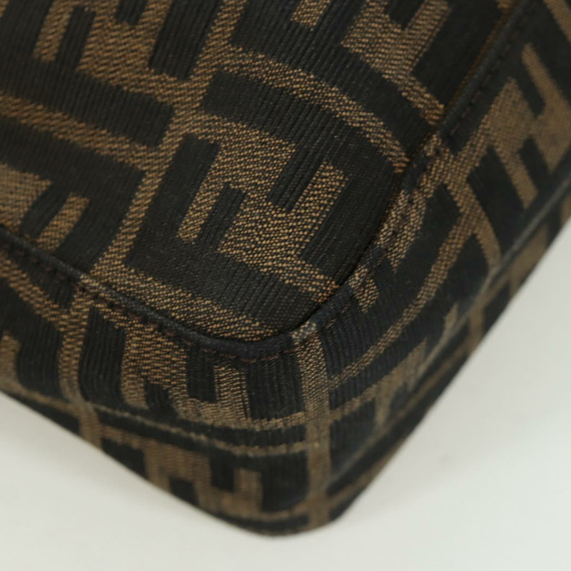 【日本直送】FENDI Zucca帆布肩背包 黑色棕色 正品 172726SAV-16