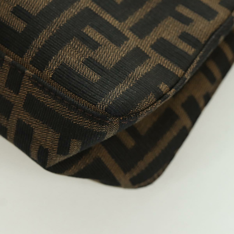 【日本直送】FENDI Zucca帆布肩背包 黑色棕色 正品 172726SAV-17