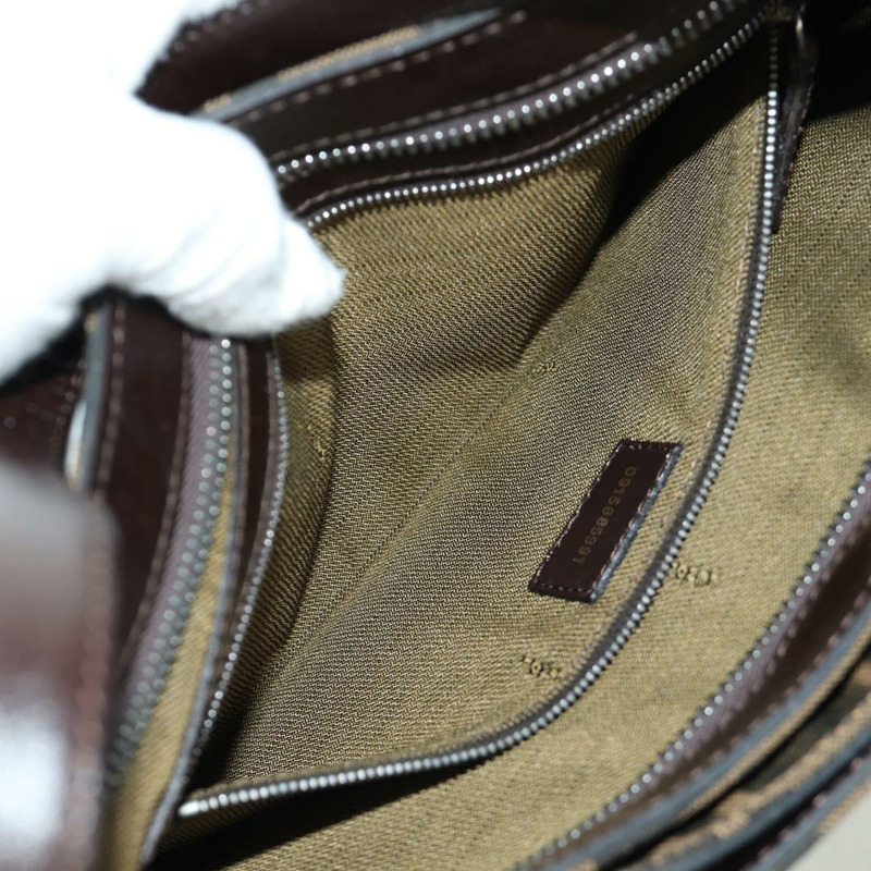 【日本直送】FENDI Zucca帆布肩背包 黑色棕色 正品 172726SAV-22