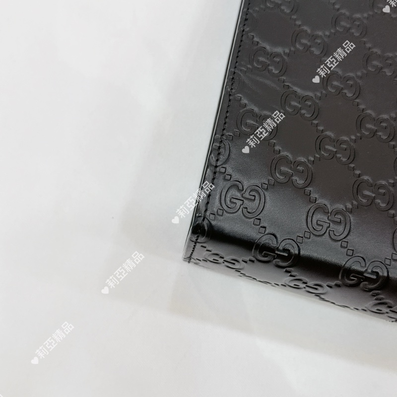 莉亞精品♡ Gucci 黑壓紋手拿包 二手美包-9