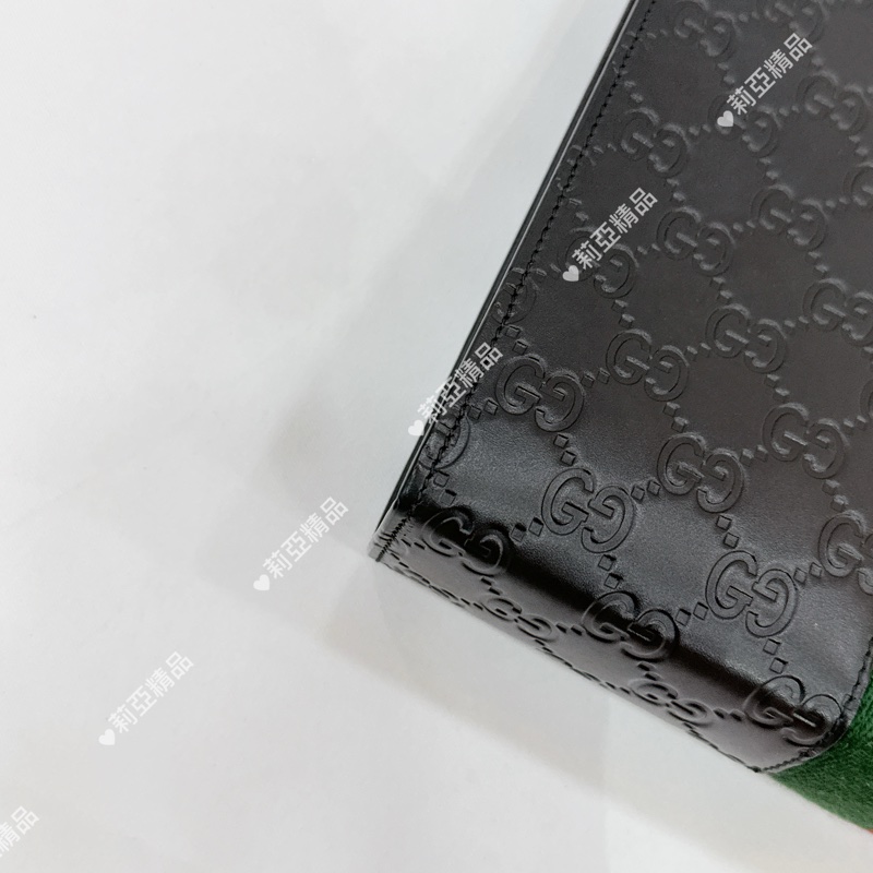 莉亞精品♡ Gucci 黑壓紋手拿包 二手美包-11