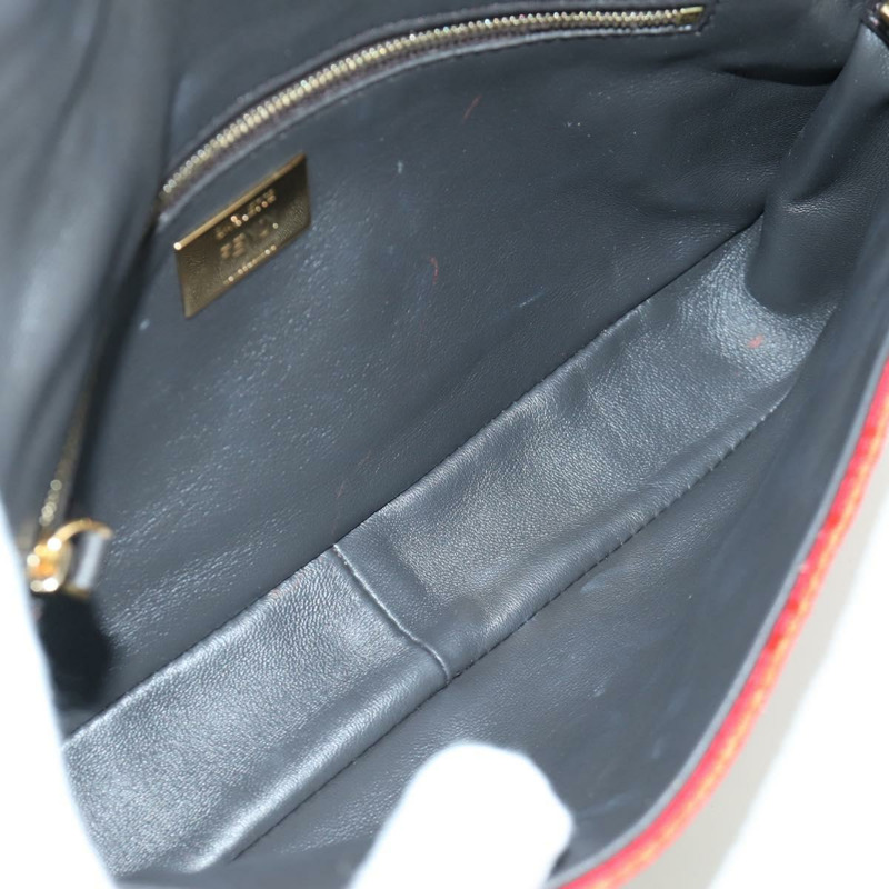 【日本直送】FENDI Zucca帆布Mamma Baguette單肩包 棕色/黑色 正品 171464SM-10