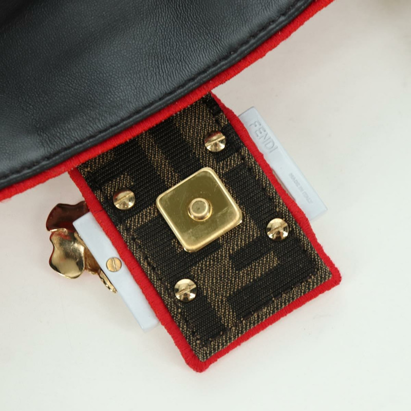 【日本直送】FENDI Zucca帆布Mamma Baguette單肩包 棕色/黑色 正品 171464SM-22