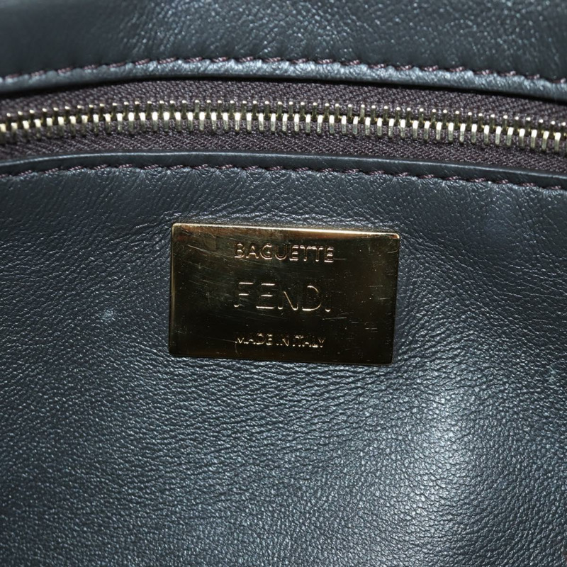 【日本直送】FENDI Zucca帆布Mamma Baguette單肩包 棕色/黑色 正品 171464SM-23