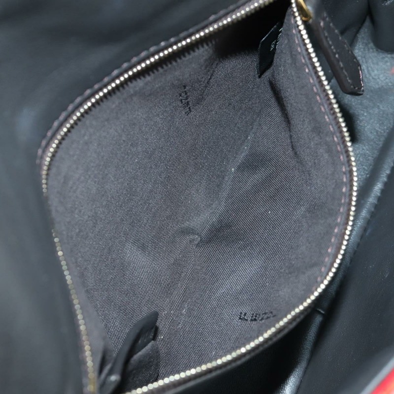 【日本直送】FENDI Zucca帆布Mamma Baguette單肩包 棕色/黑色 正品 171464SM-27