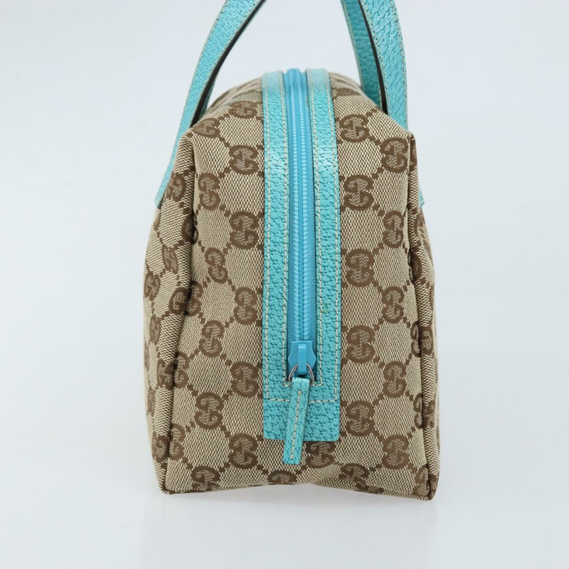 【日本直送】GUCCI GG帆布手提包 米色 銀色 124542 正品 171459V-3