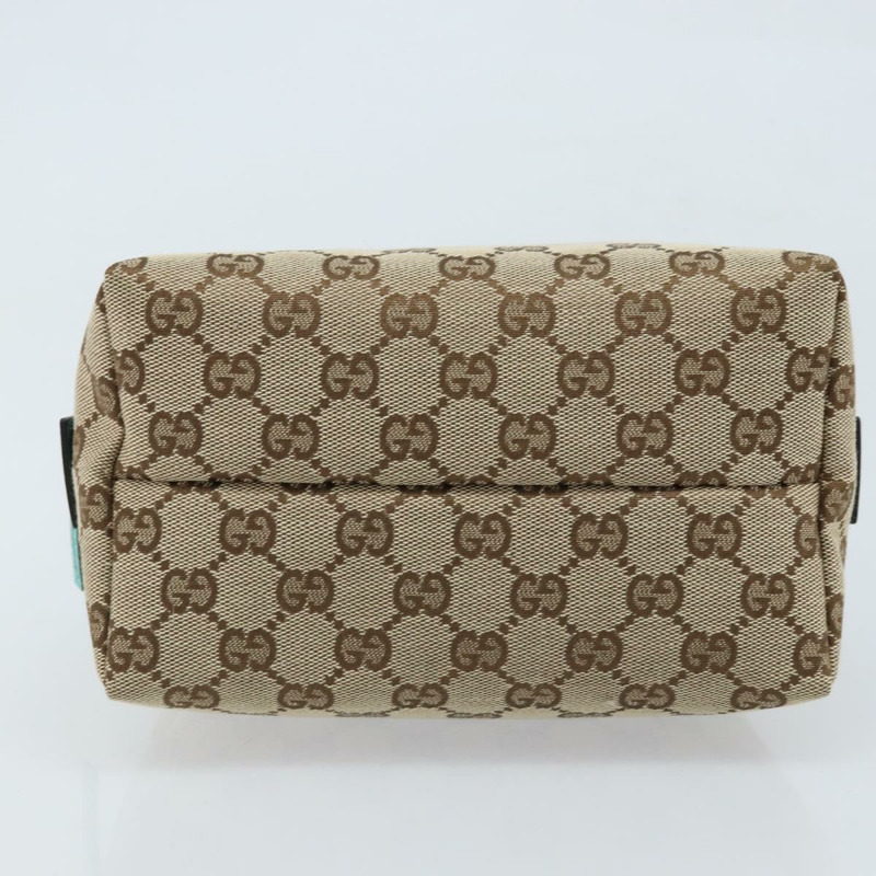 【日本直送】GUCCI GG帆布手提包 米色 銀色 124542 正品 171459V-4