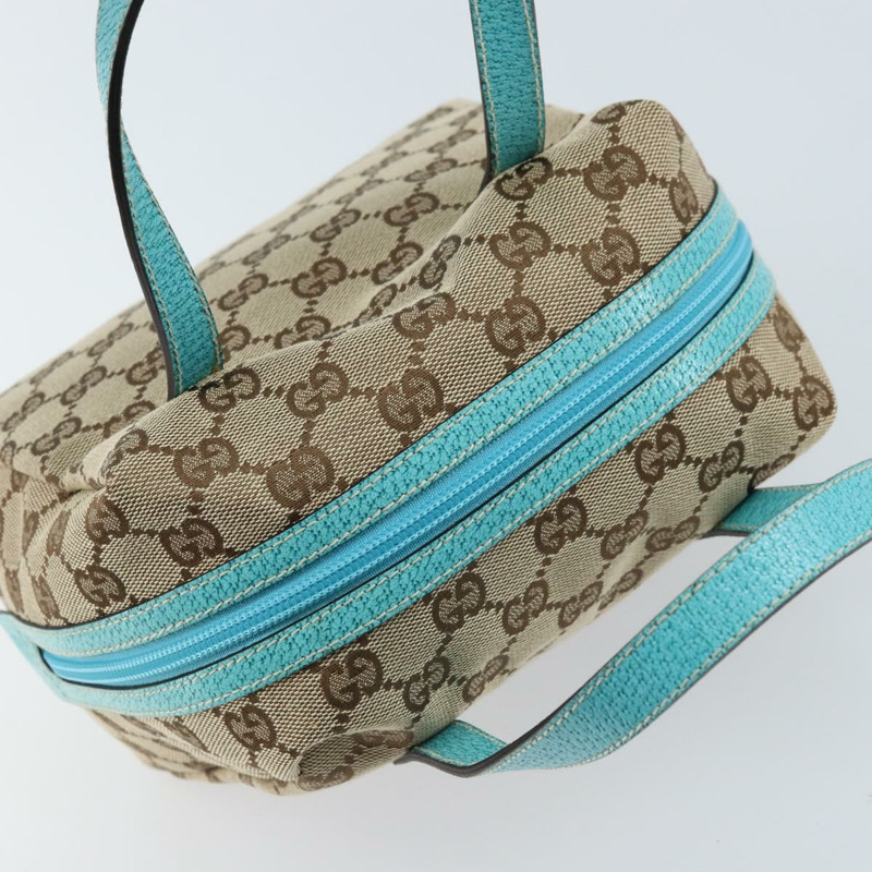 【日本直送】GUCCI GG帆布手提包 米色 銀色 124542 正品 171459V-5